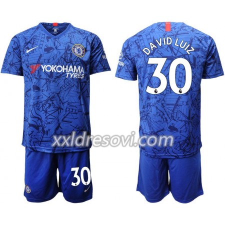 Chelsea David Luiz 30 Domaći Dječji Komplet Dresovi za Nogomet 2019-2020 (+ kratke hlače)